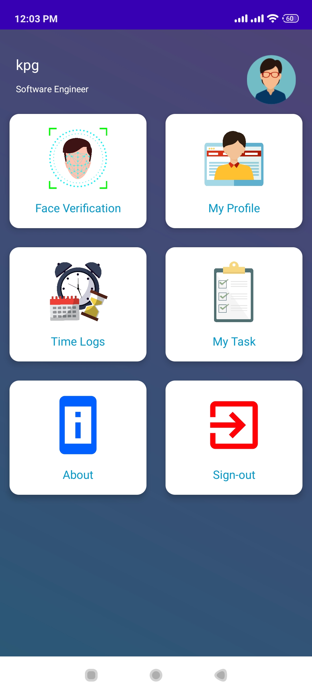 Face Verification Online Mobile Attendance